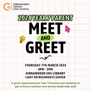 Read more about the article Upcoming Year 7 Parent Meet & Greet